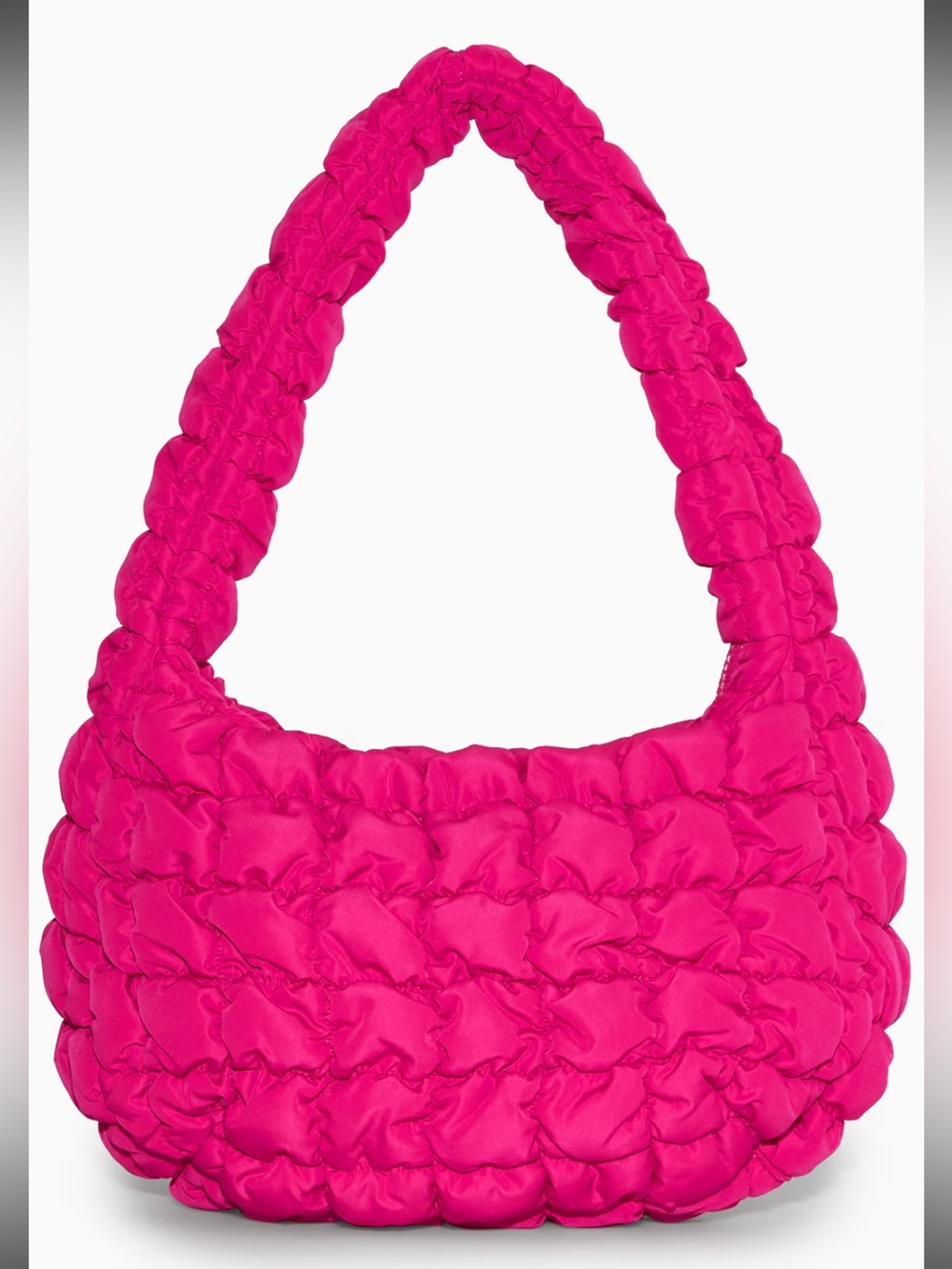 COS Quilted Mini Bag in Bright Pink Hobo Style